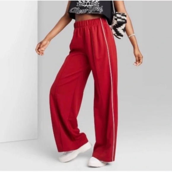 wild fable Pants - Women’s wild fable dark red Leg track pants dark red NWT